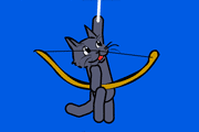 Cat with Bow Golf